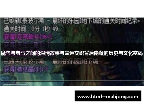 魔鸟与老马之间的深情故事与命运交织背后隐藏的历史与文化密码