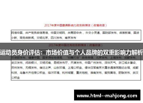 运动员身价评估:市场价值与个人品牌的双重影响力解析 运动员身价评估:市场价值与个人品牌的双重影响力解析
